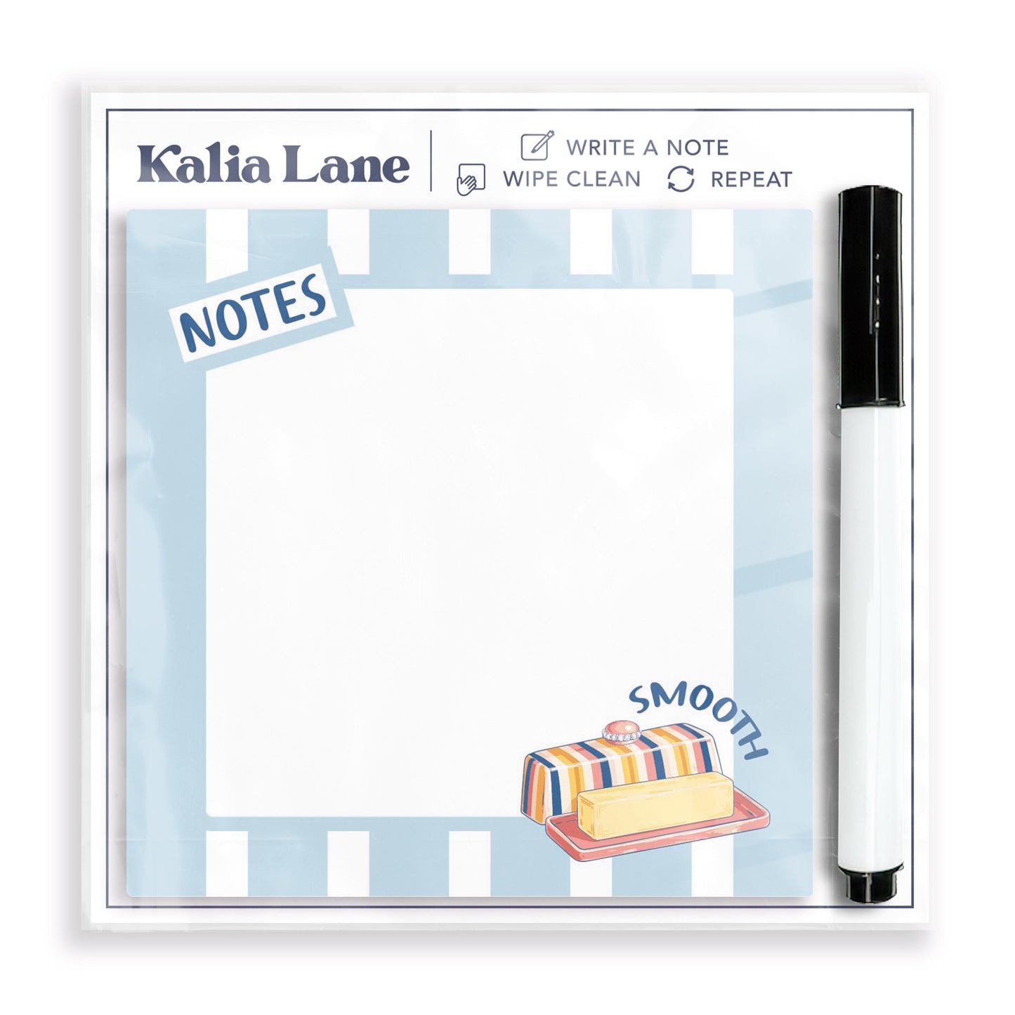 4x4 Clear Reminder Kalia Lane-Butter Notes -0