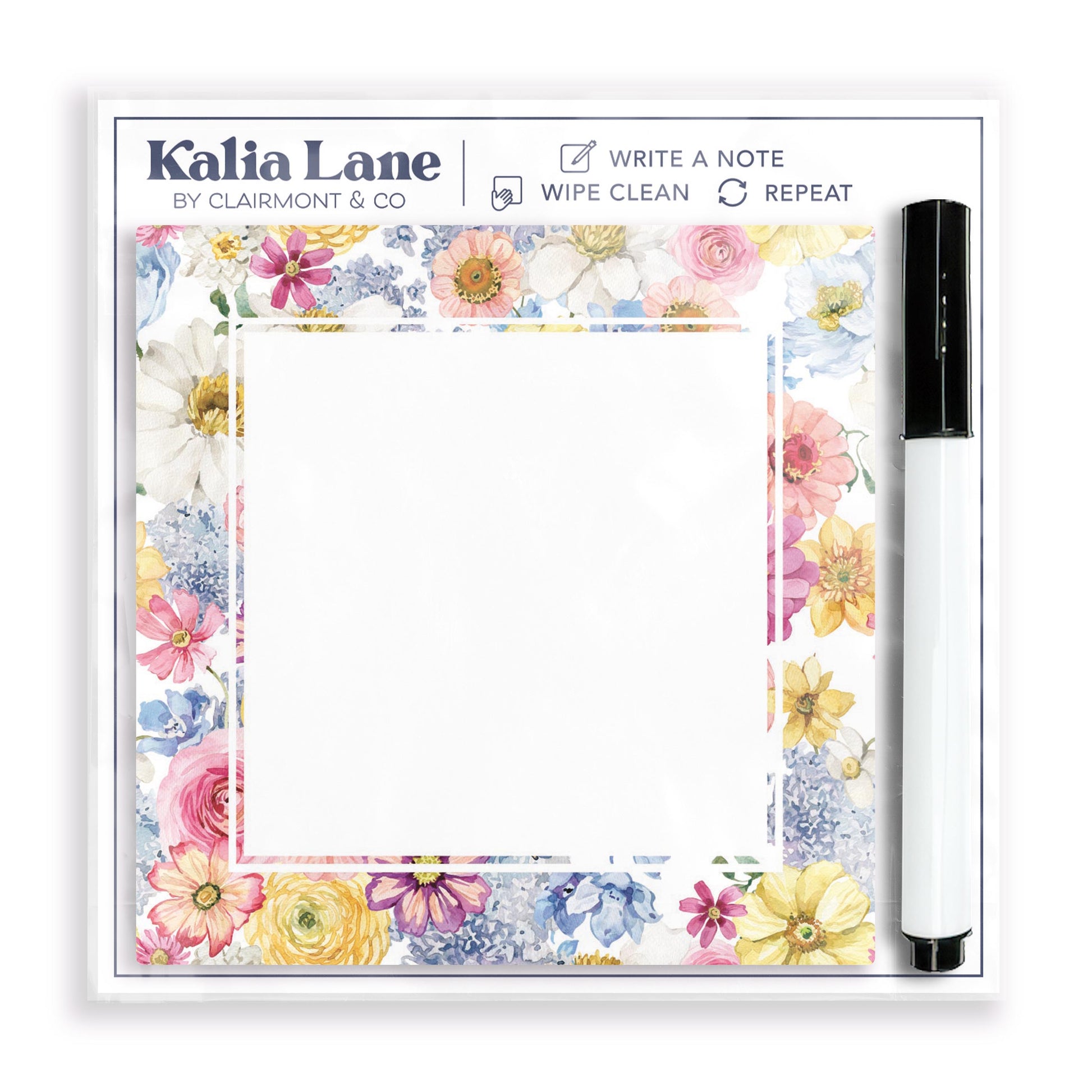 4x4 Clear Reminder Kalia Lane-Fantasy Garden Floral Border 1 -0