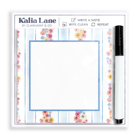 4x4 Clear Reminder Kalia Lane-Fantasy Garden Flower Stripes -0
