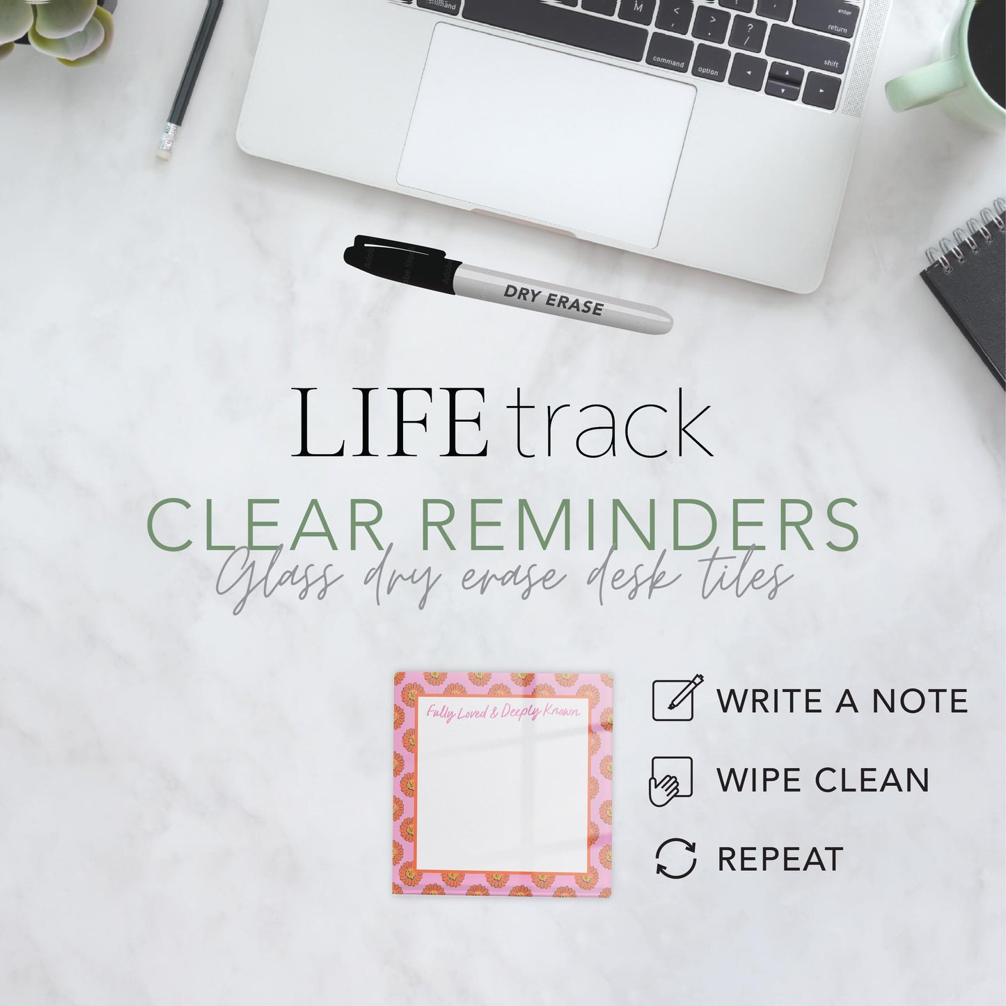4x4 Clear Reminder Kalia Lane-Kalia Floral Fully Loved Notes