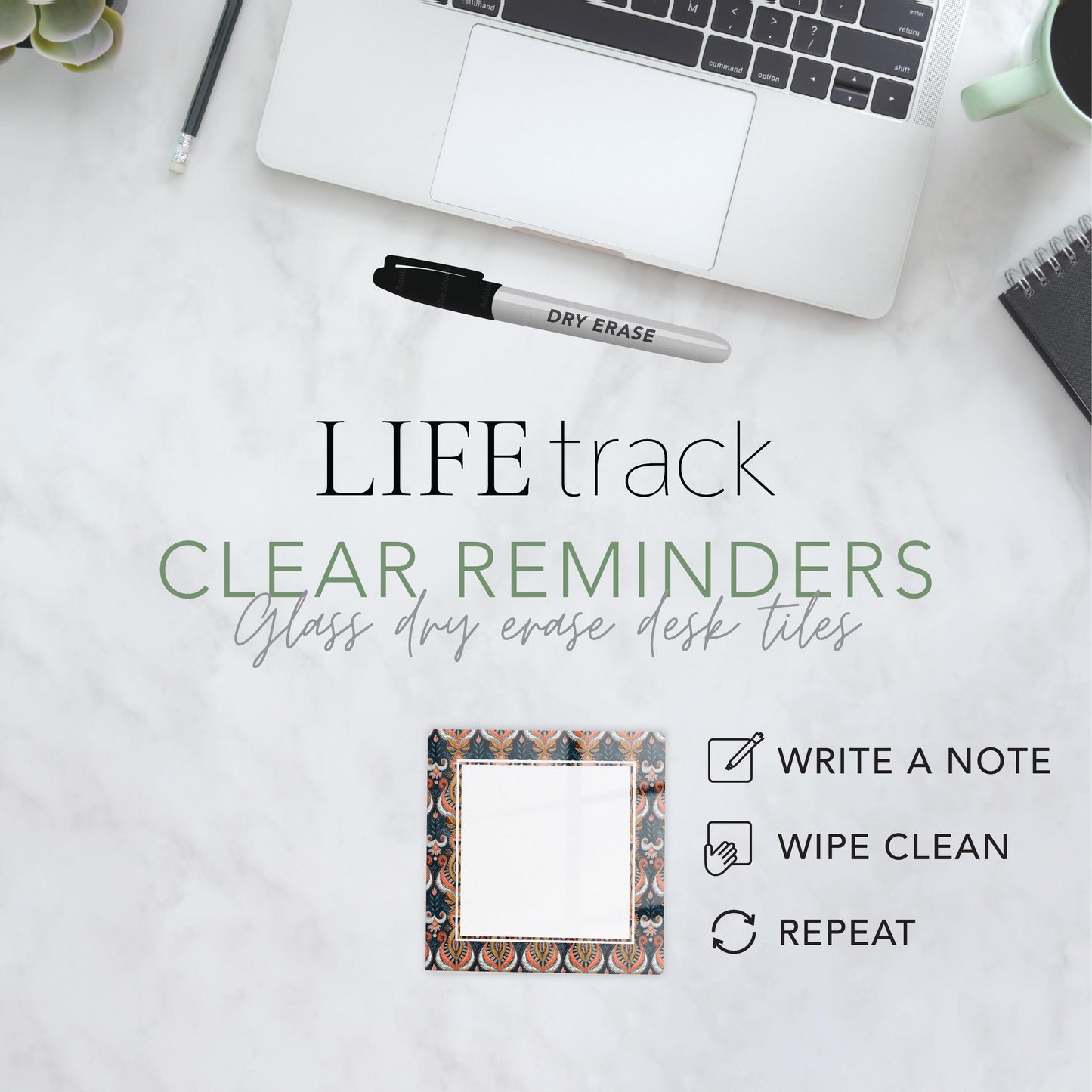 4x4 Clear Reminder Kalia Lane-Pretty Things Abstract Pattern Notes