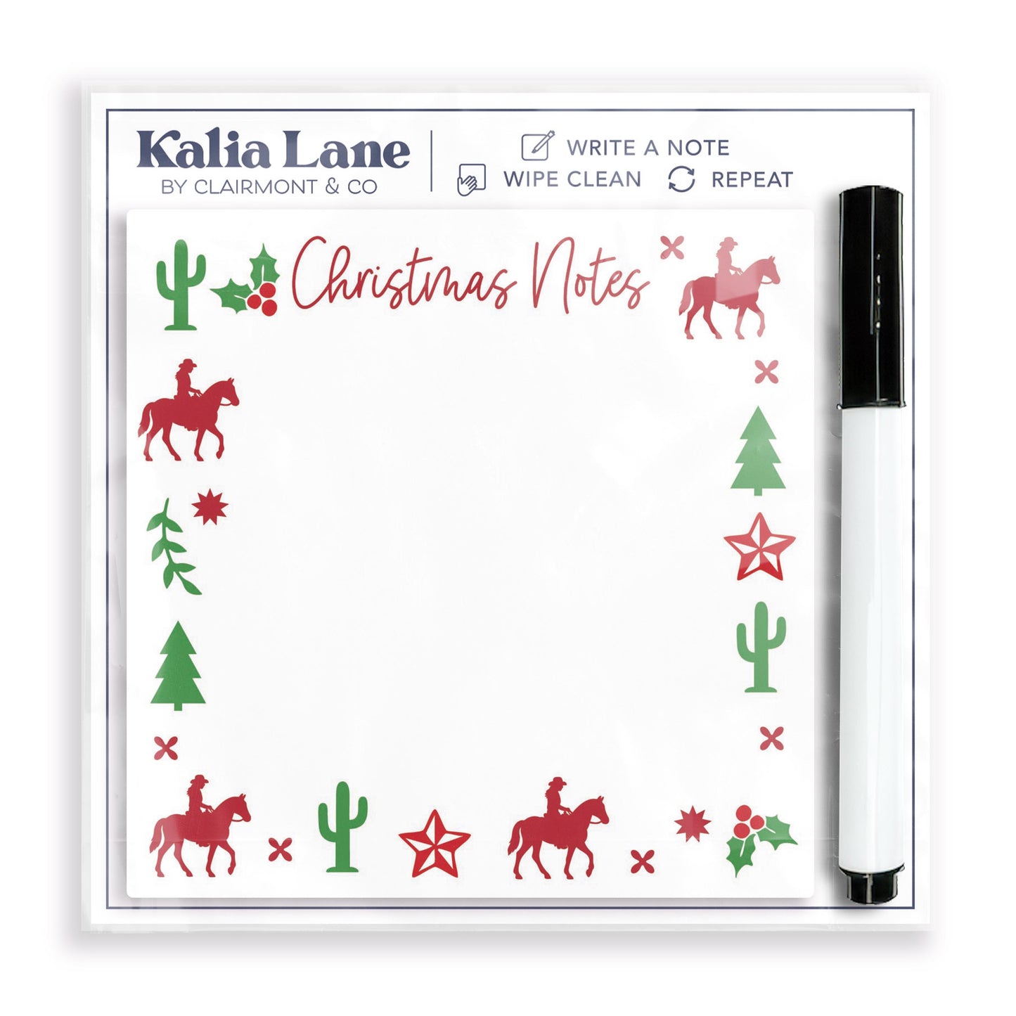 4x4 Clear Reminder Kalia Lane-Western Christmas -0