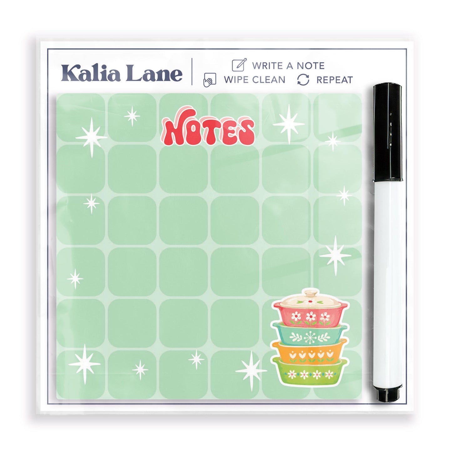 4x4 Clear Reminder Kalia Lane-Retro Kitchen -0