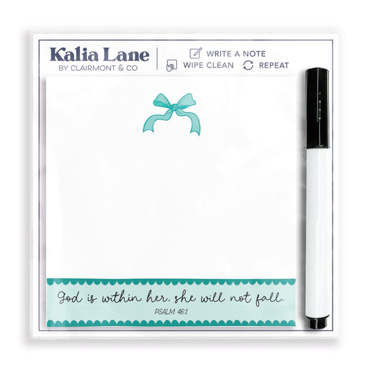 4x4 Clear Reminder Kalia Lane-Blue Bows God Is Within Her
