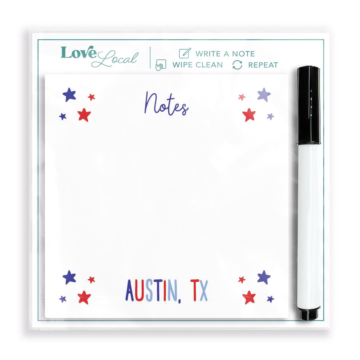4x4 Clear Reminder Love Local-Love+Local 4th of July 250th Anniversary -0