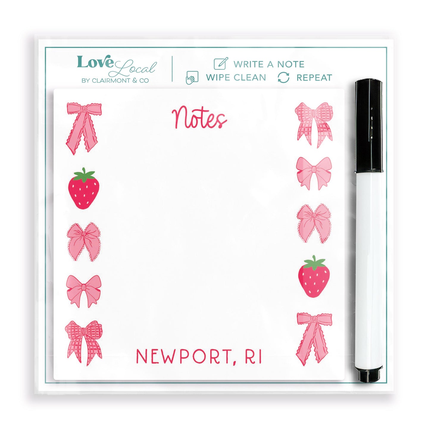 4x4 Clear Reminder Love Local-Love+Local Strawberry Parlor -0