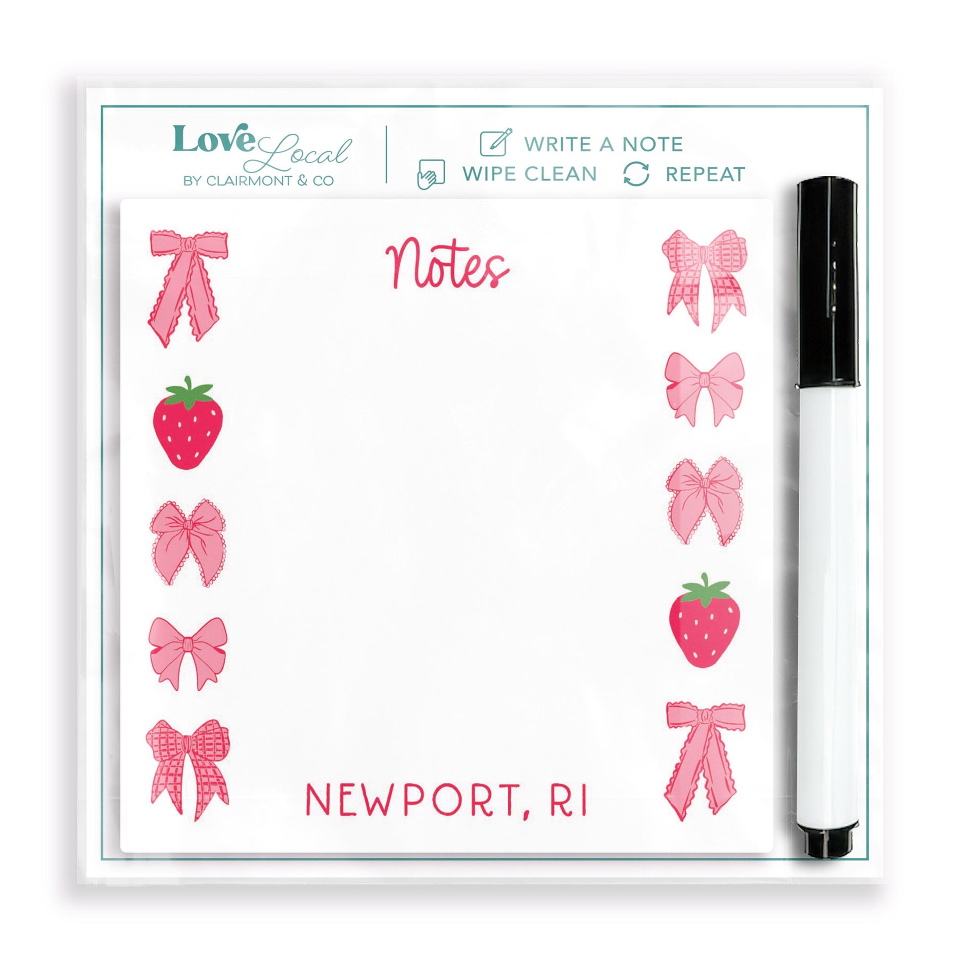 4x4 Clear Reminder Love Local-Love+Local Strawberry Parlor -0