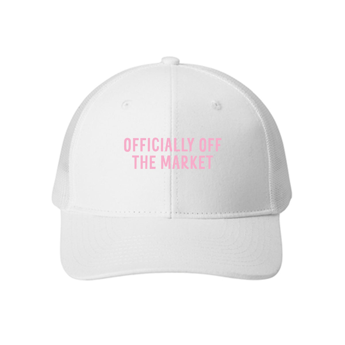 White Trucker Hat-Officially Off The Market -0