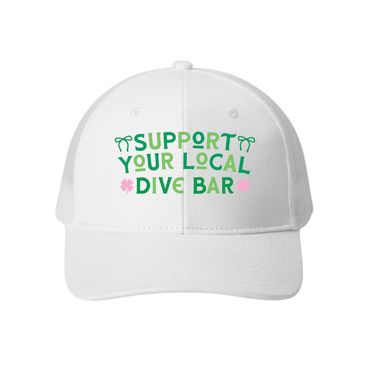 White Trucker Hat-St. Patty's Day -0