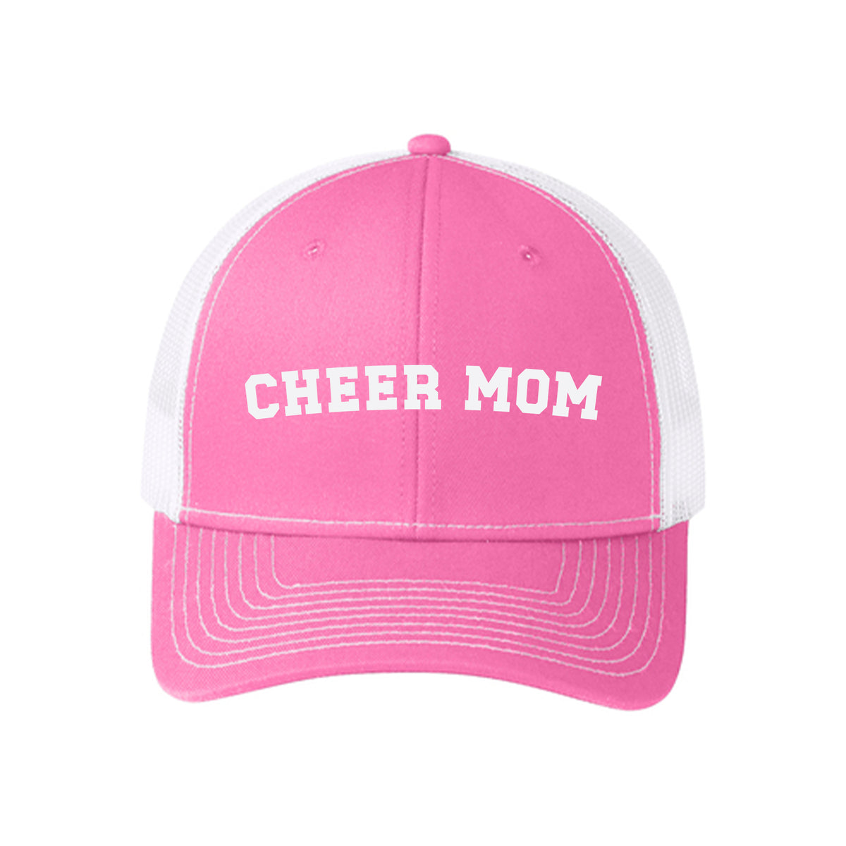 Pink & White Trucker Hat-Cheer Mom