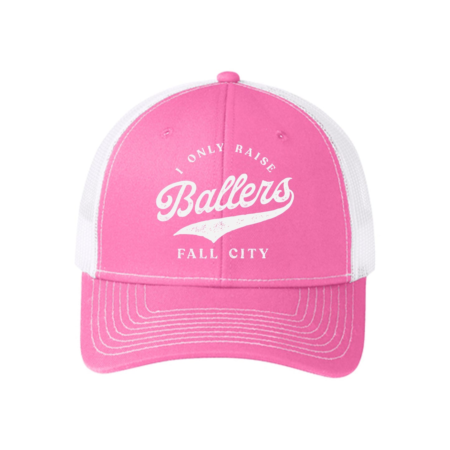 Pink & White Trucker Hat-Custom Little League Mom -0