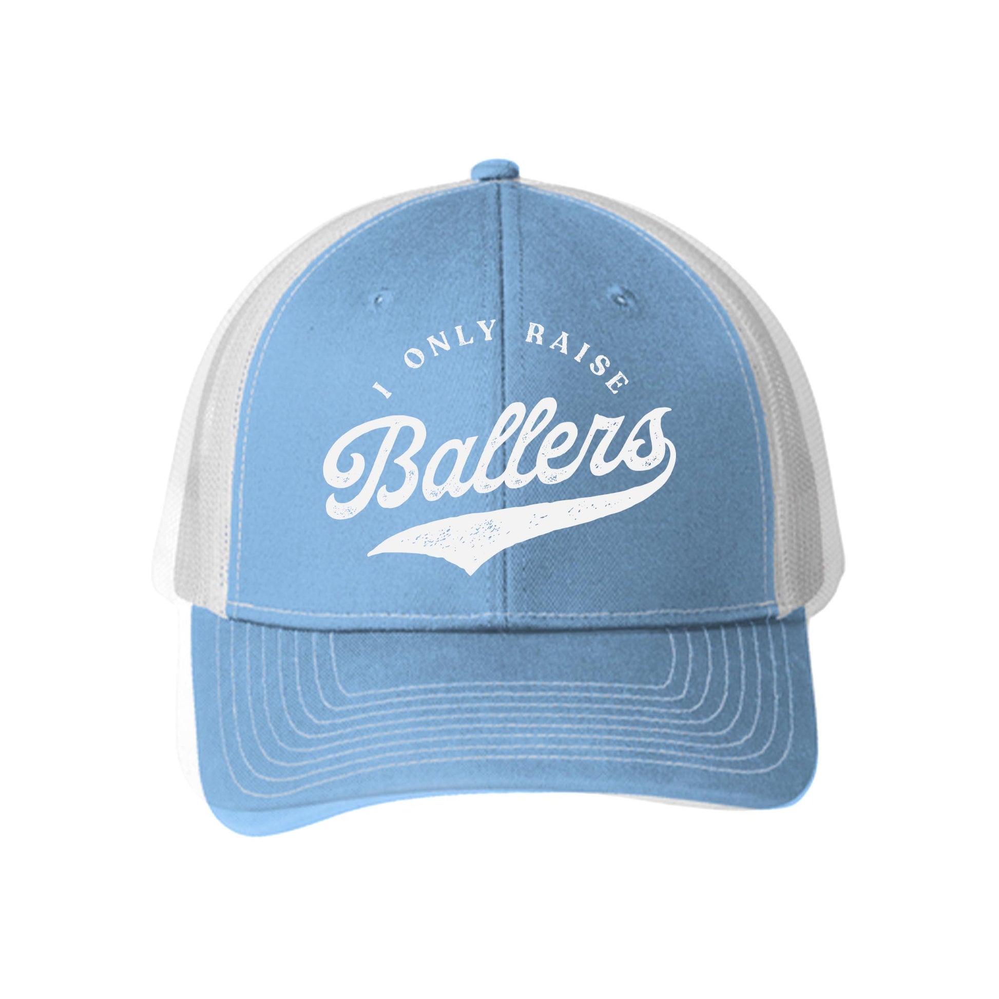 Blue & White Trucker Hat-Little League I Only Raise Ballers -0