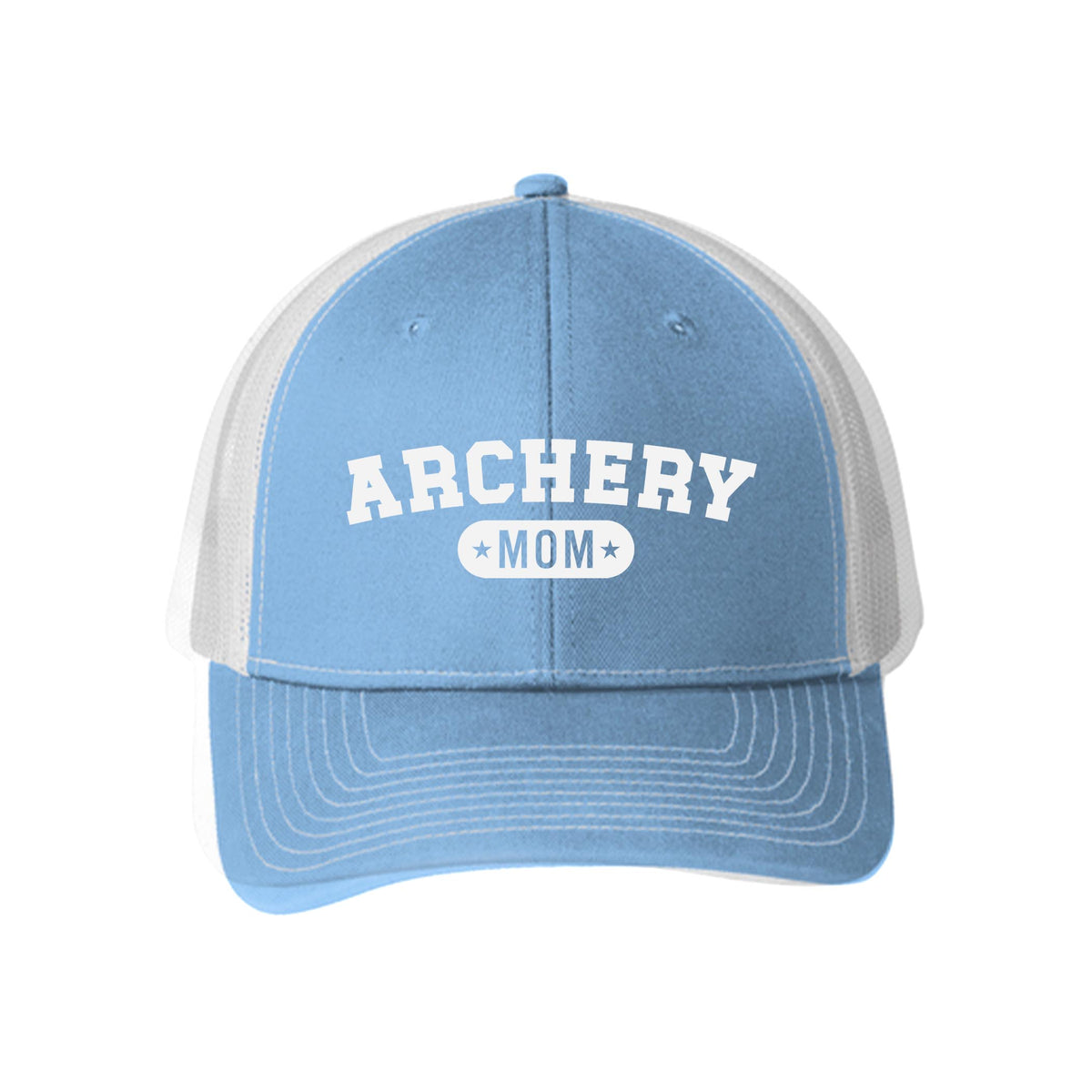 Blue & White Trucker Hat-Archery Mom -0