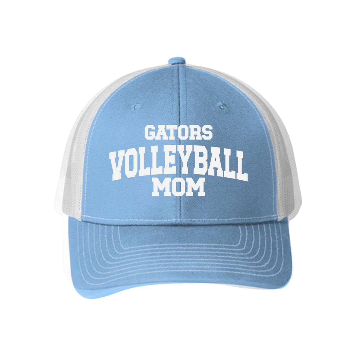 Blue & White Trucker Hat-Custom Volleyball Mom | Your Team -0