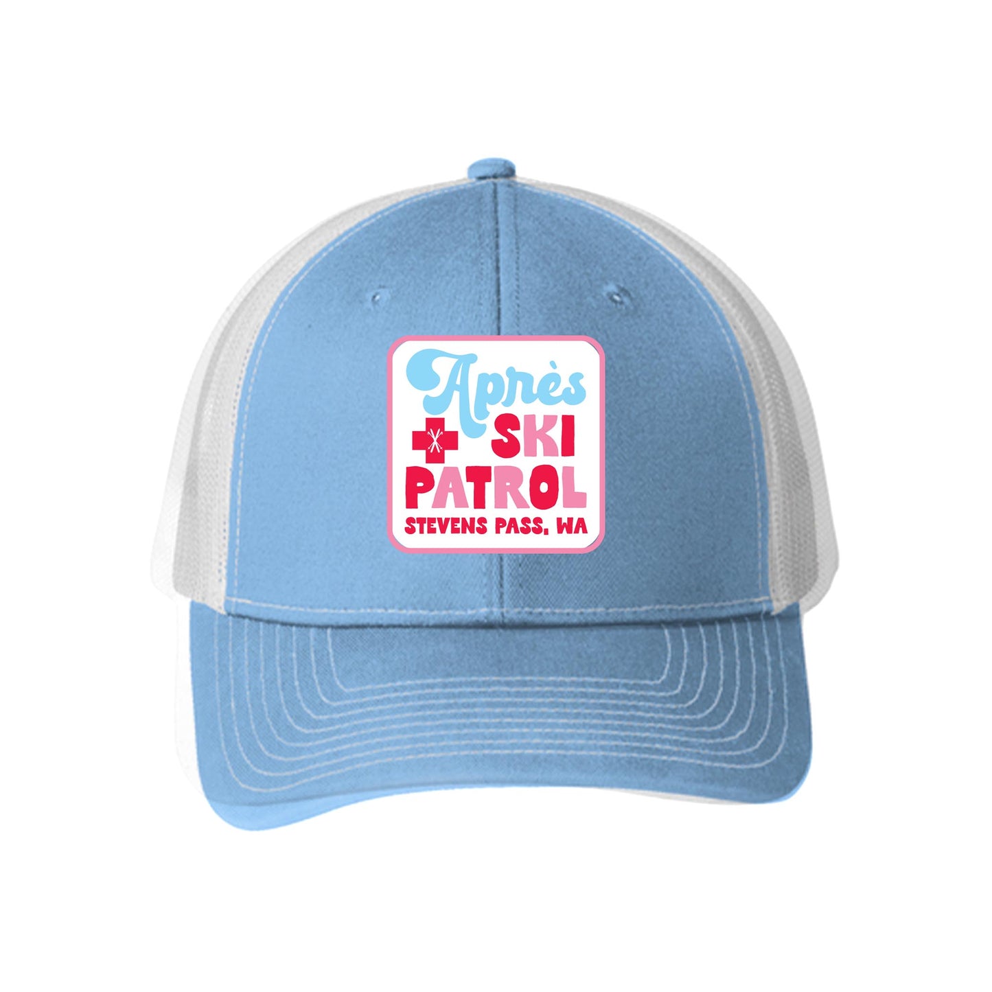 Blue & White Trucker Hat-Love+Local Après Ski -0