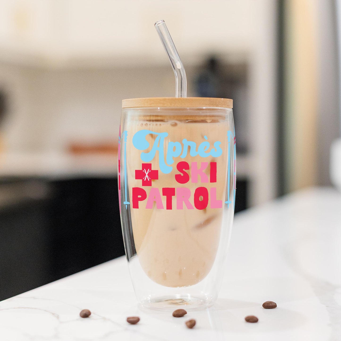 16oz Double Insulated Glass Tumbler-Après Ski -1