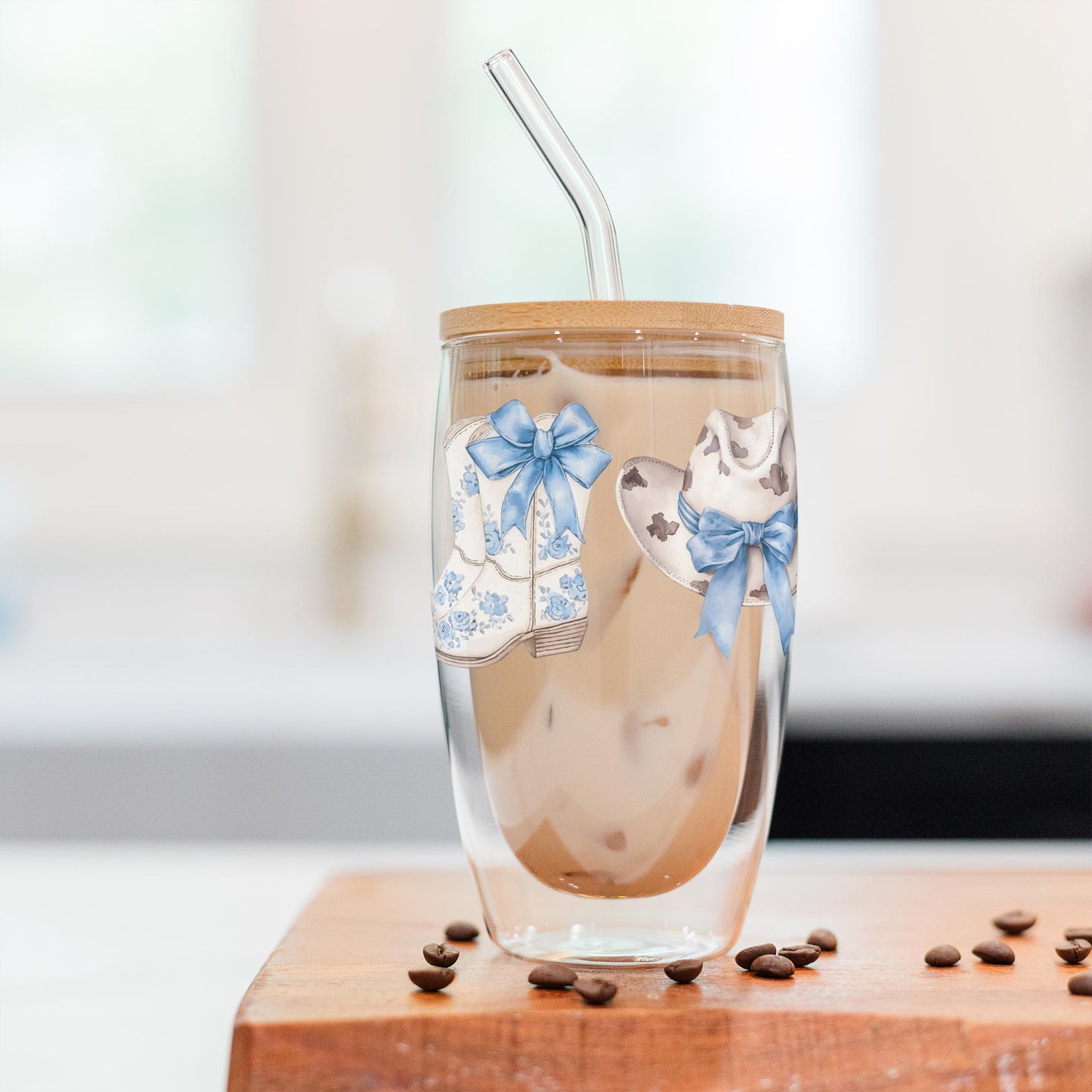 16oz Double Insulated Glass Tumbler-Coastal Cowgirl -2