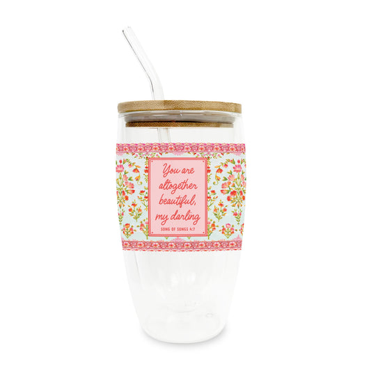 16oz Double Insulated Glass Tumbler-Faithful Promises -0