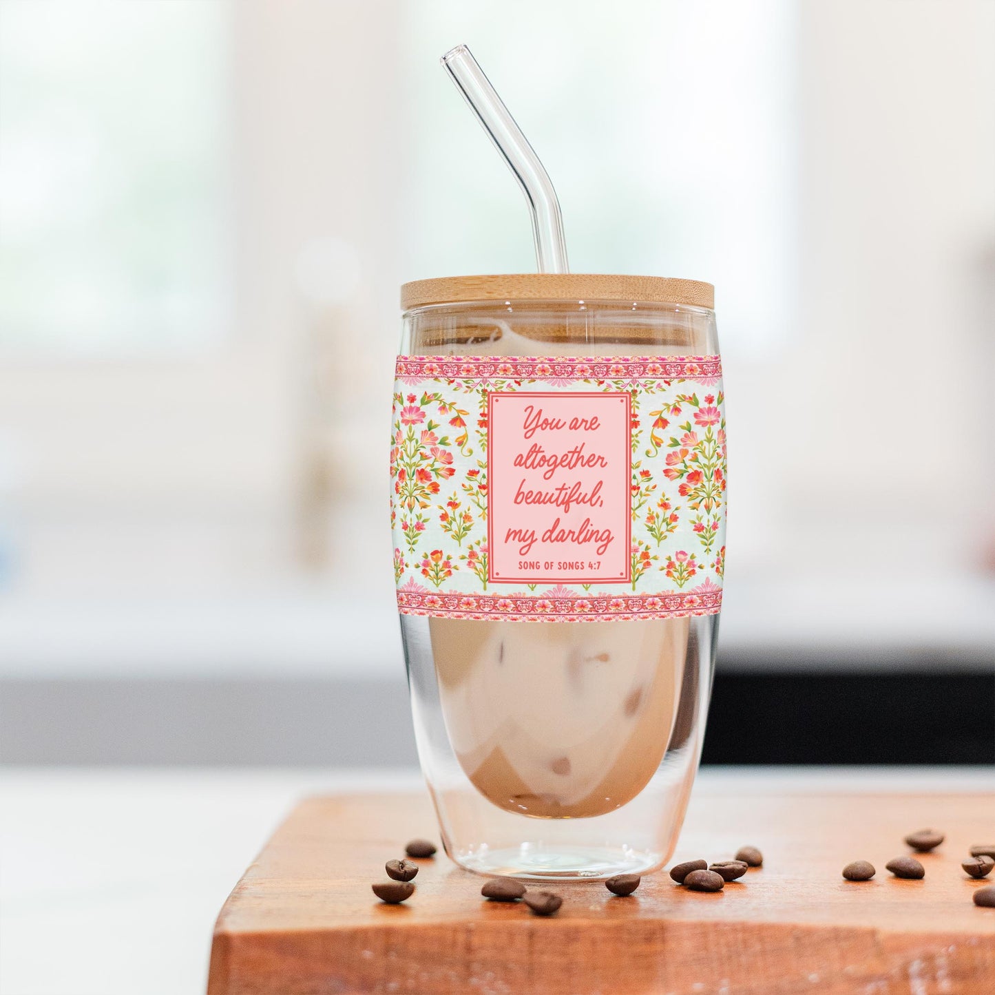 16oz Double Insulated Glass Tumbler-Faithful Promises -2