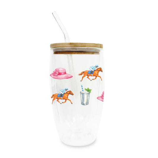 16oz Double Insulated Glass Tumbler-Derby -0