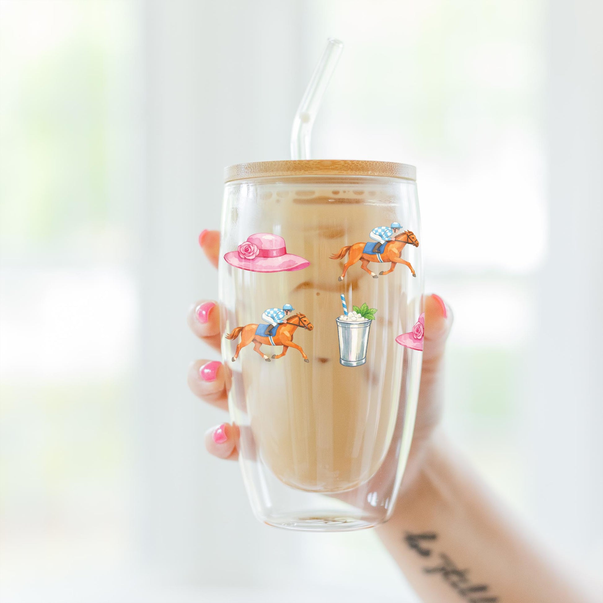 16oz Double Insulated Glass Tumbler-Derby -3