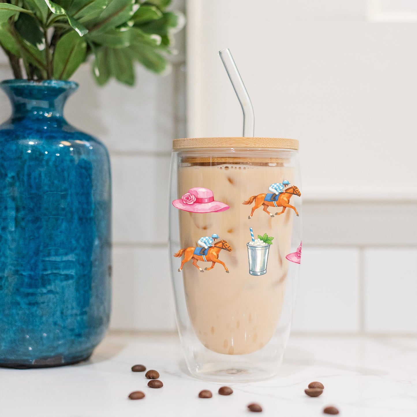 16oz Double Insulated Glass Tumbler-Derby -4