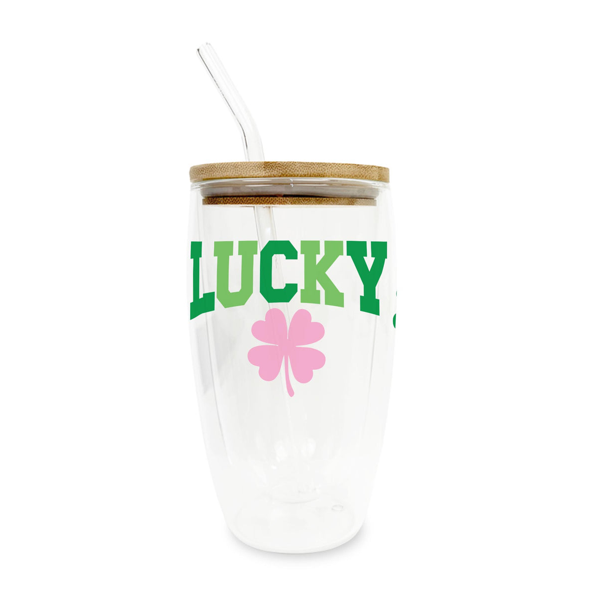 16oz Double Insulated Glass Tumbler-St. Patty's Day -0