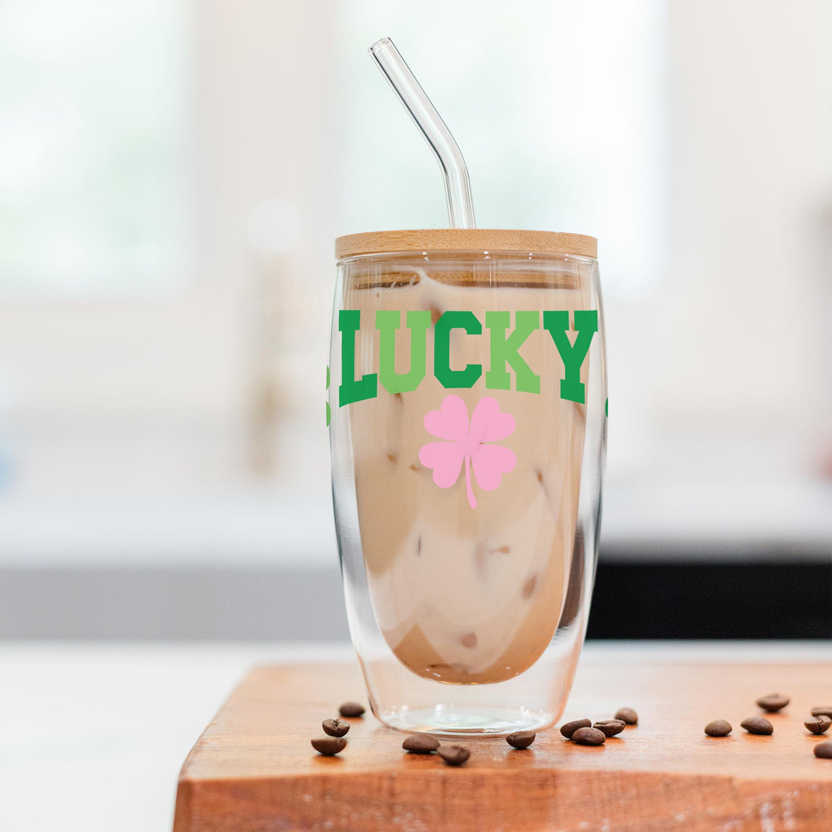 16oz Double Insulated Glass Tumbler-St. Patty's Day -2