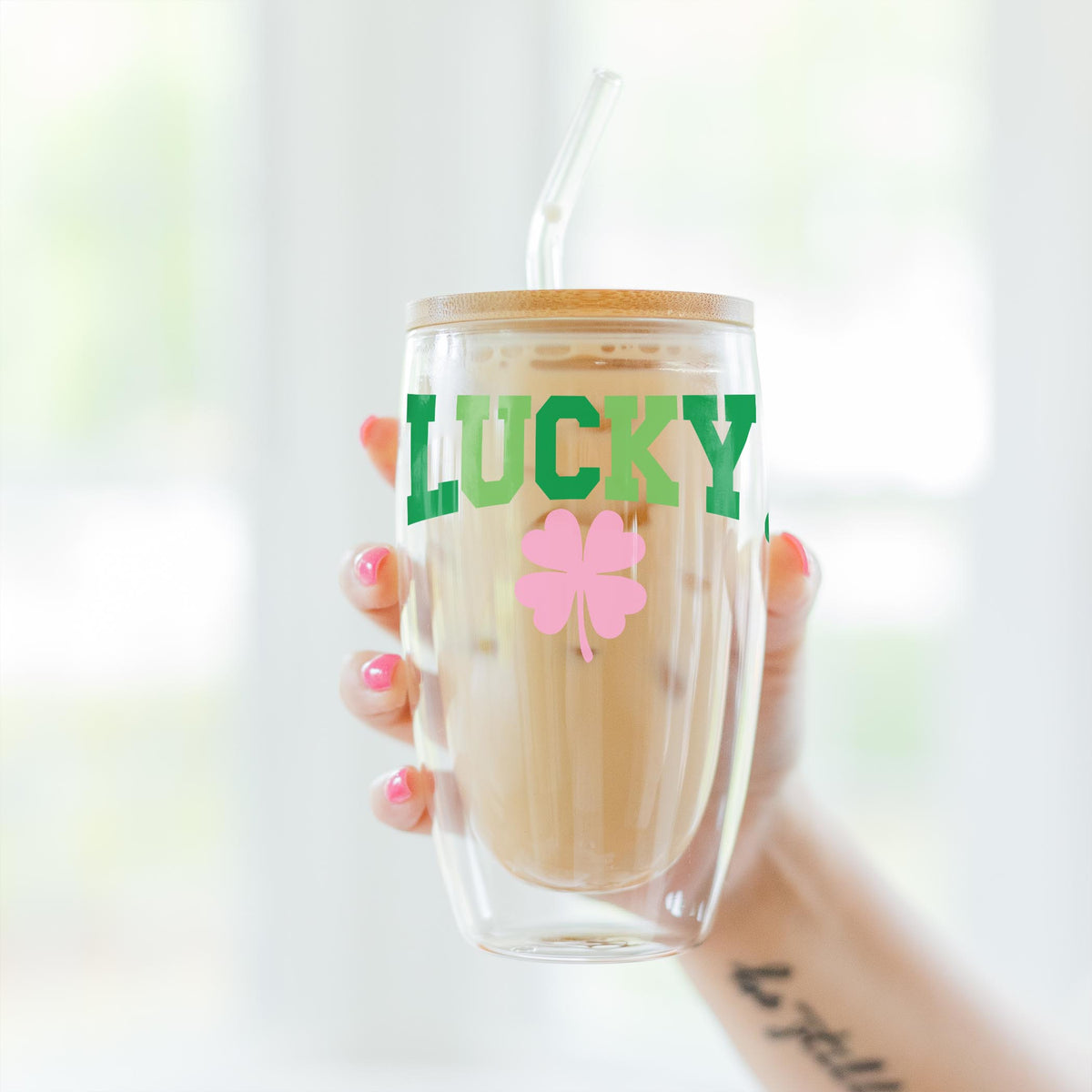16oz Double Insulated Glass Tumbler-St. Patty's Day -3