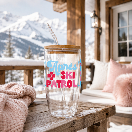 16oz Double Insulated Glass Tumbler-Après Ski