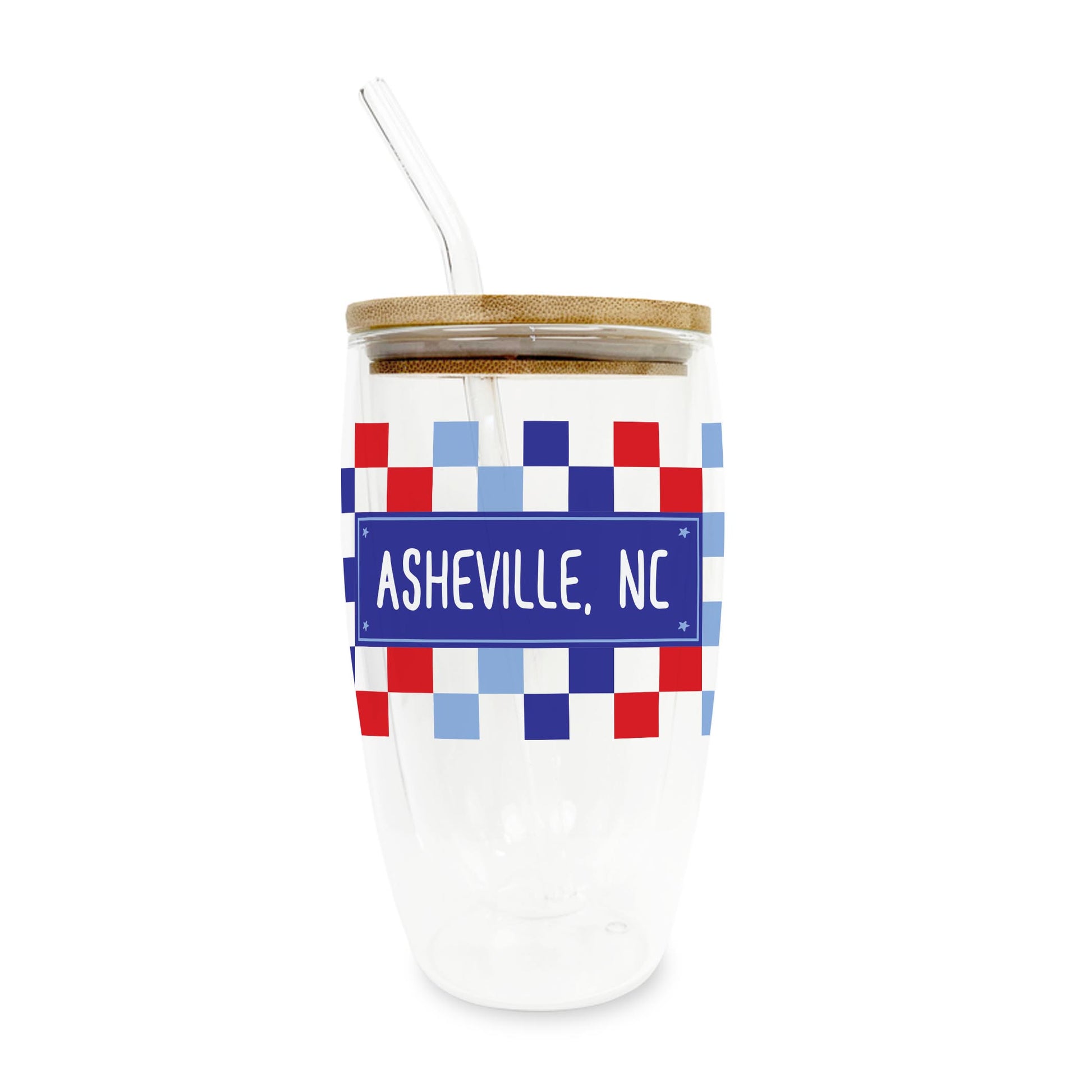 16oz Double Insulated Glass Tumbler-Love+Local 4th of July 250th Anniversary -0
