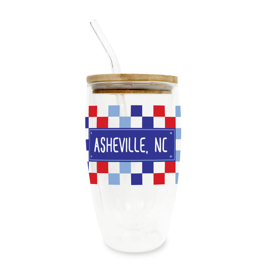 16oz Double Insulated Glass Tumbler-Love+Local 4th of July 250th Anniversary -0