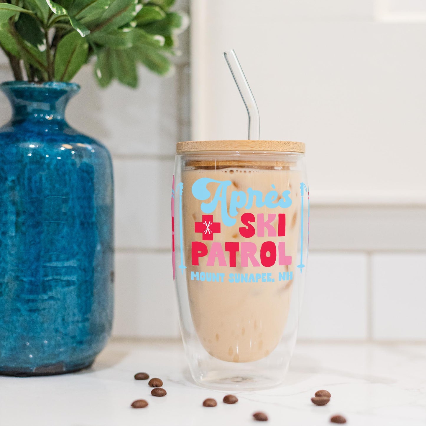 16oz Double Insulated Glass Tumbler-Love+Local Après Ski -4