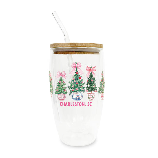 16oz Double Insulated Glass Tumbler-Love+Local Blush & Baubles - A Grand Millennial Christmas -0