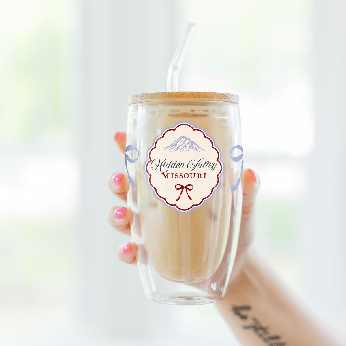 16oz Double Insulated Glass Tumbler-Chalet Girl | Custom -3
