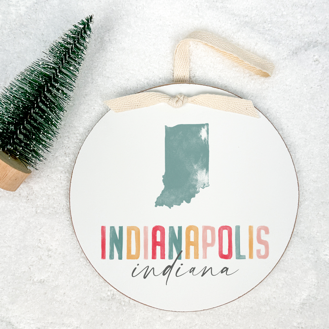 Love Local 6in Ornament - Watercolor City