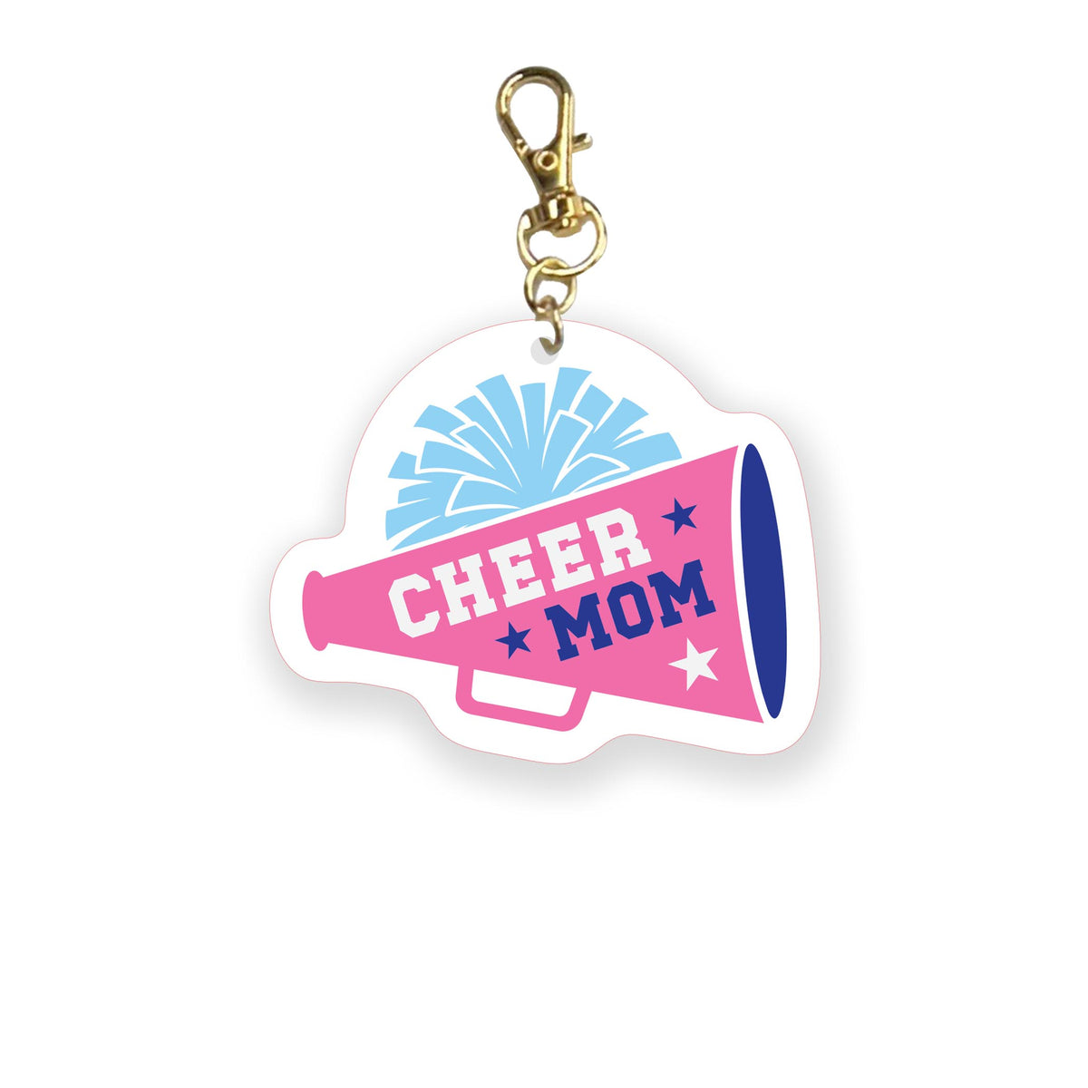 Acrylic Keychain-Cheer Mom Megaphone -0
