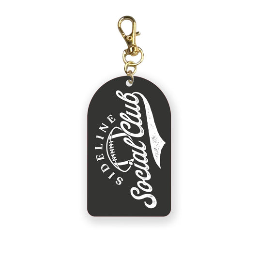 Acrylic Keychain-Football Mom Sideline Social Club -0