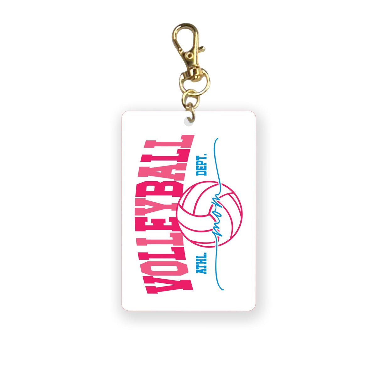 Acrylic Keychain-Volleyball Mom -0