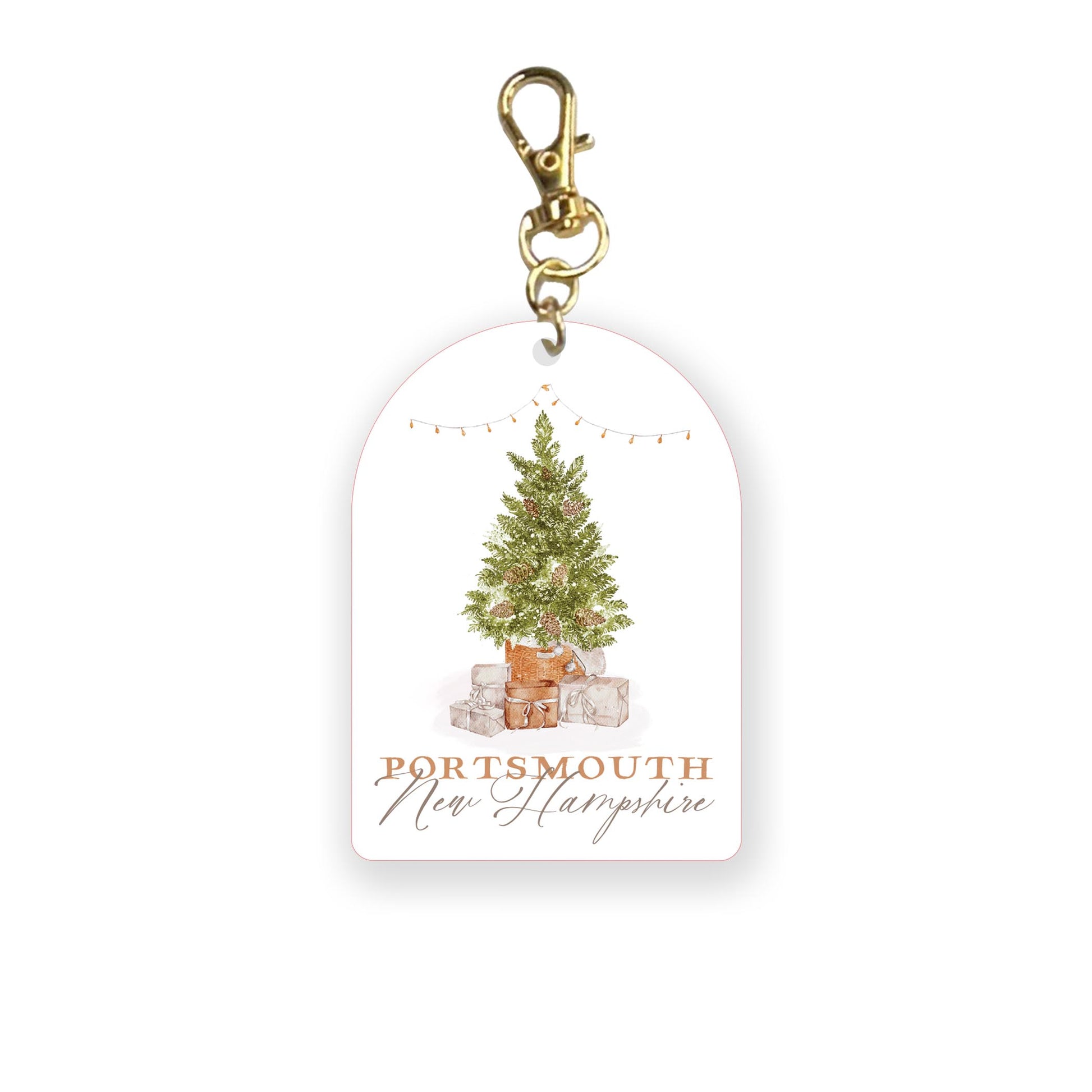Acrylic Keychain-Love+Local Cottage Tree -0