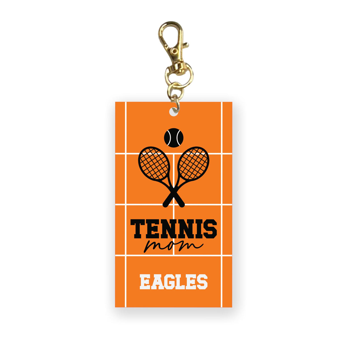 Acrylic Keychain-Custom Tennis Mom | Your Team | Personalize -0
