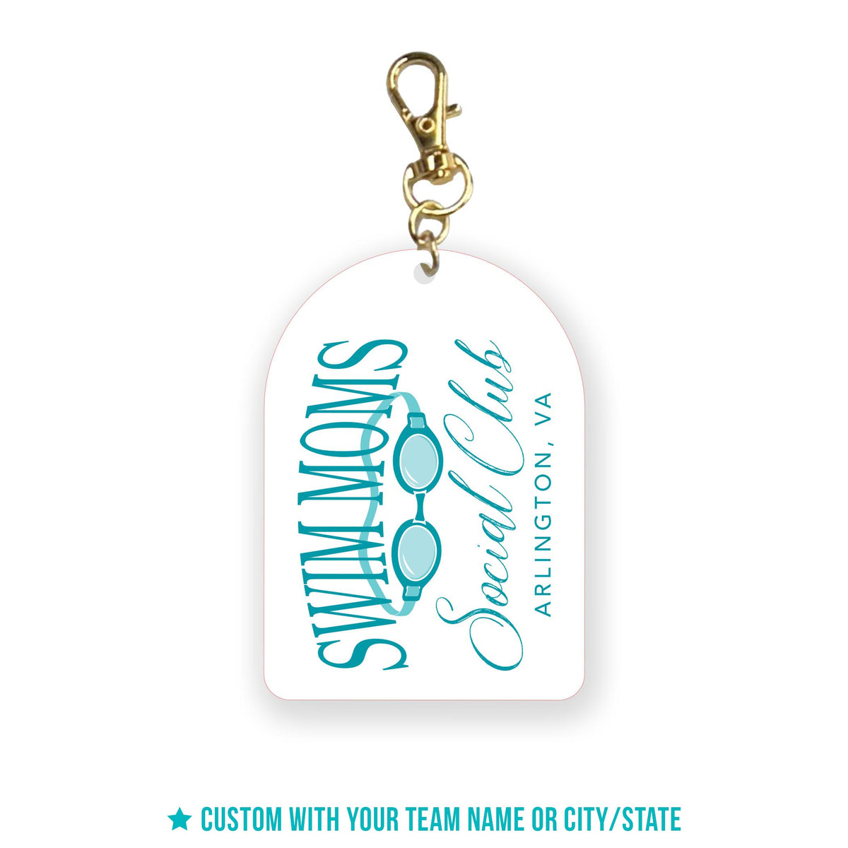 Acrylic Keychain-Swim Mom | School Team | City & State