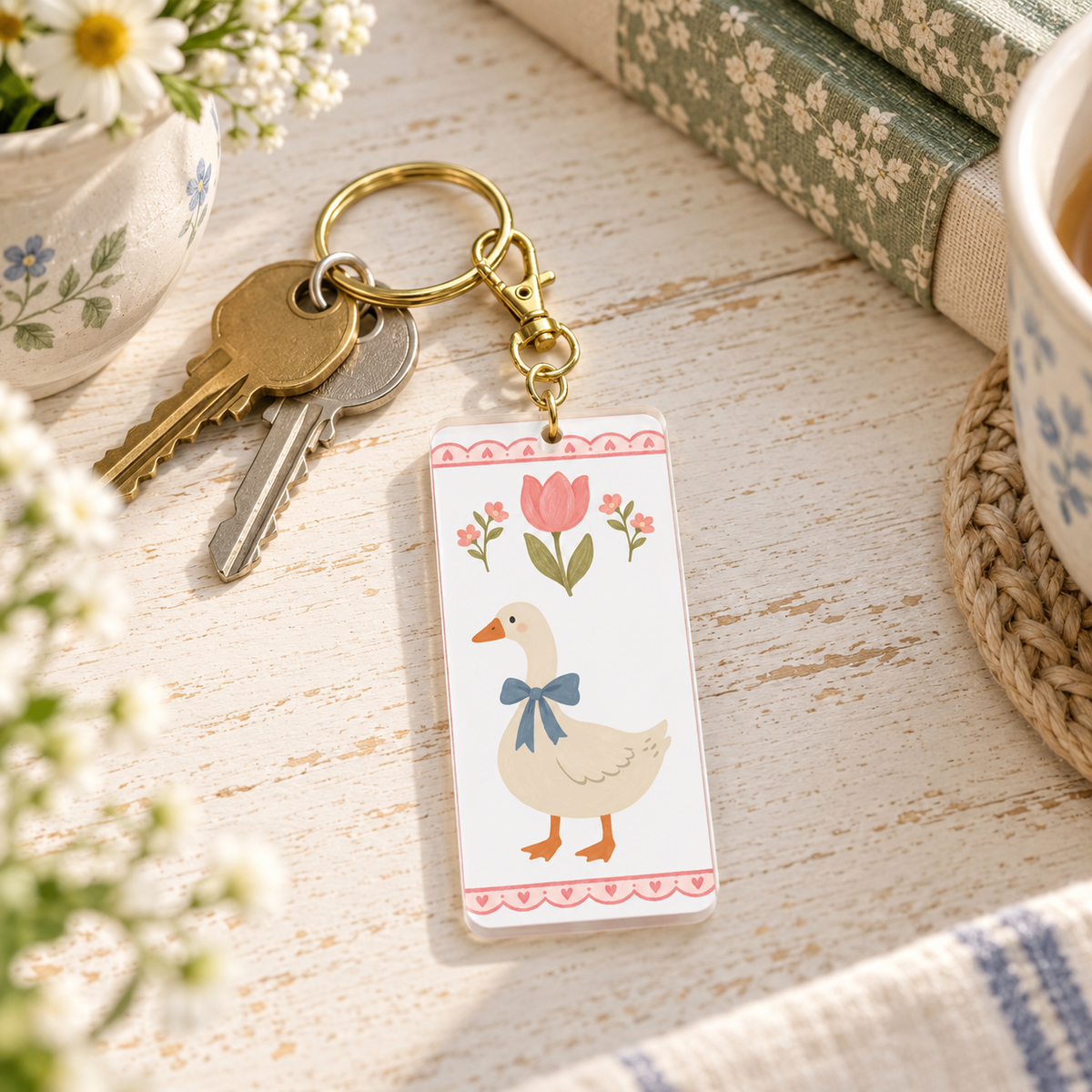 Acrylic Keychain-Vintage Goose