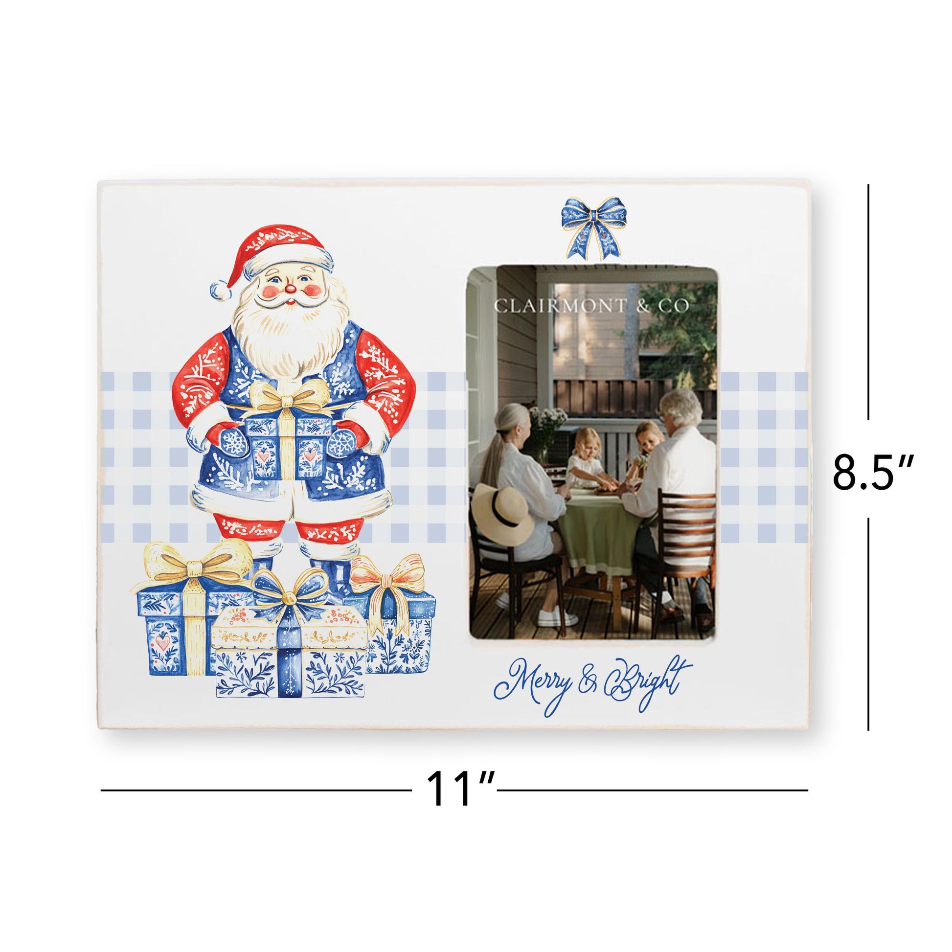 Lily Frame Horizontal-Blue Noel - A Grand Millennial Christmas -6