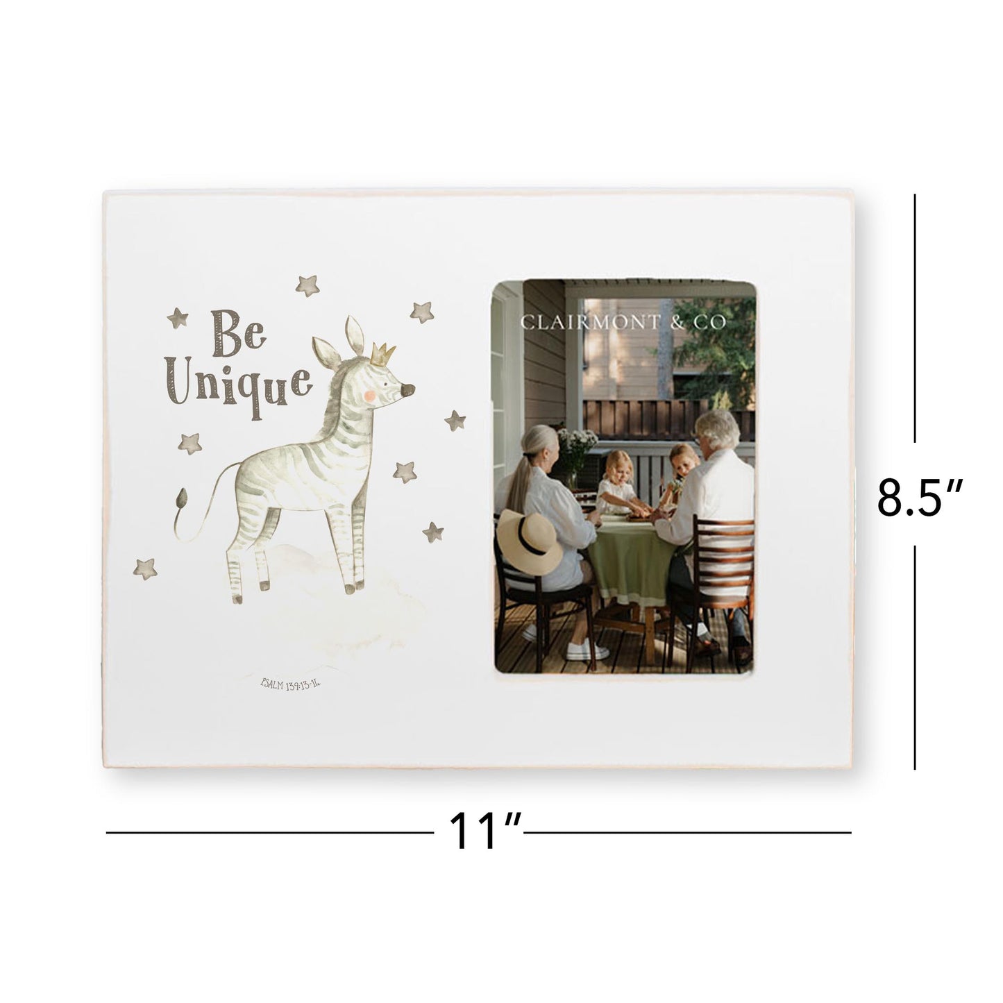 Lily Frame Horizontal-Be Unique Zebra White Background