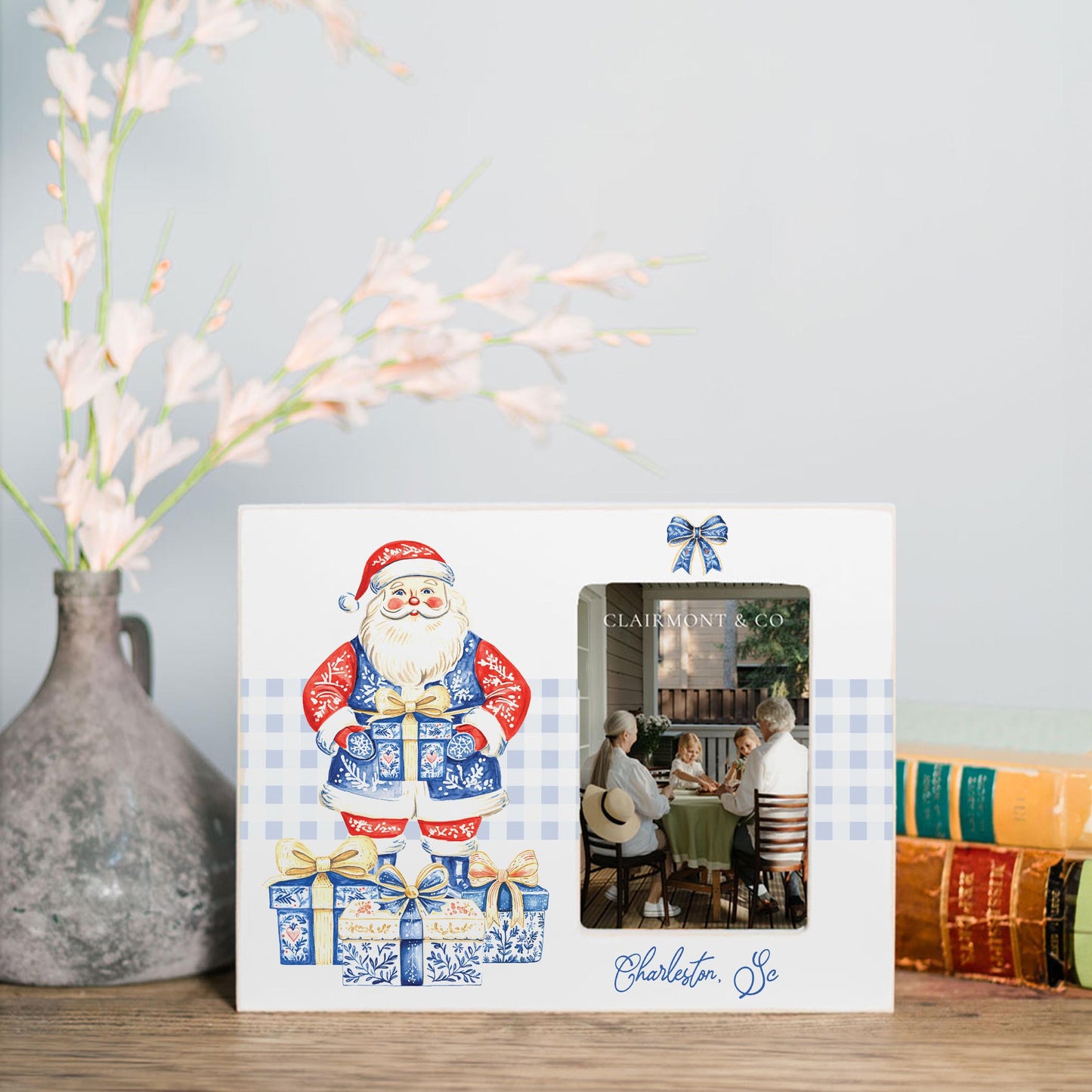 Lily Frame Horizontal-Love+Local Blue Noel - A Grand Millennial Christmas -1
