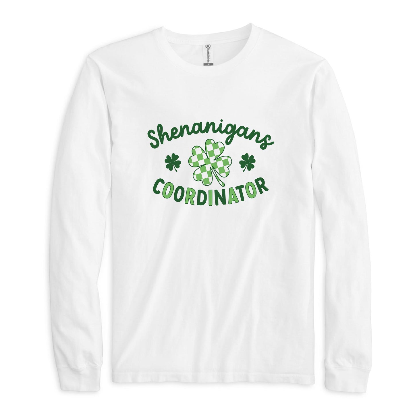 Long Sleeve T-Shirt White-St. Patrick's Day Shenanigans Coordinator -0