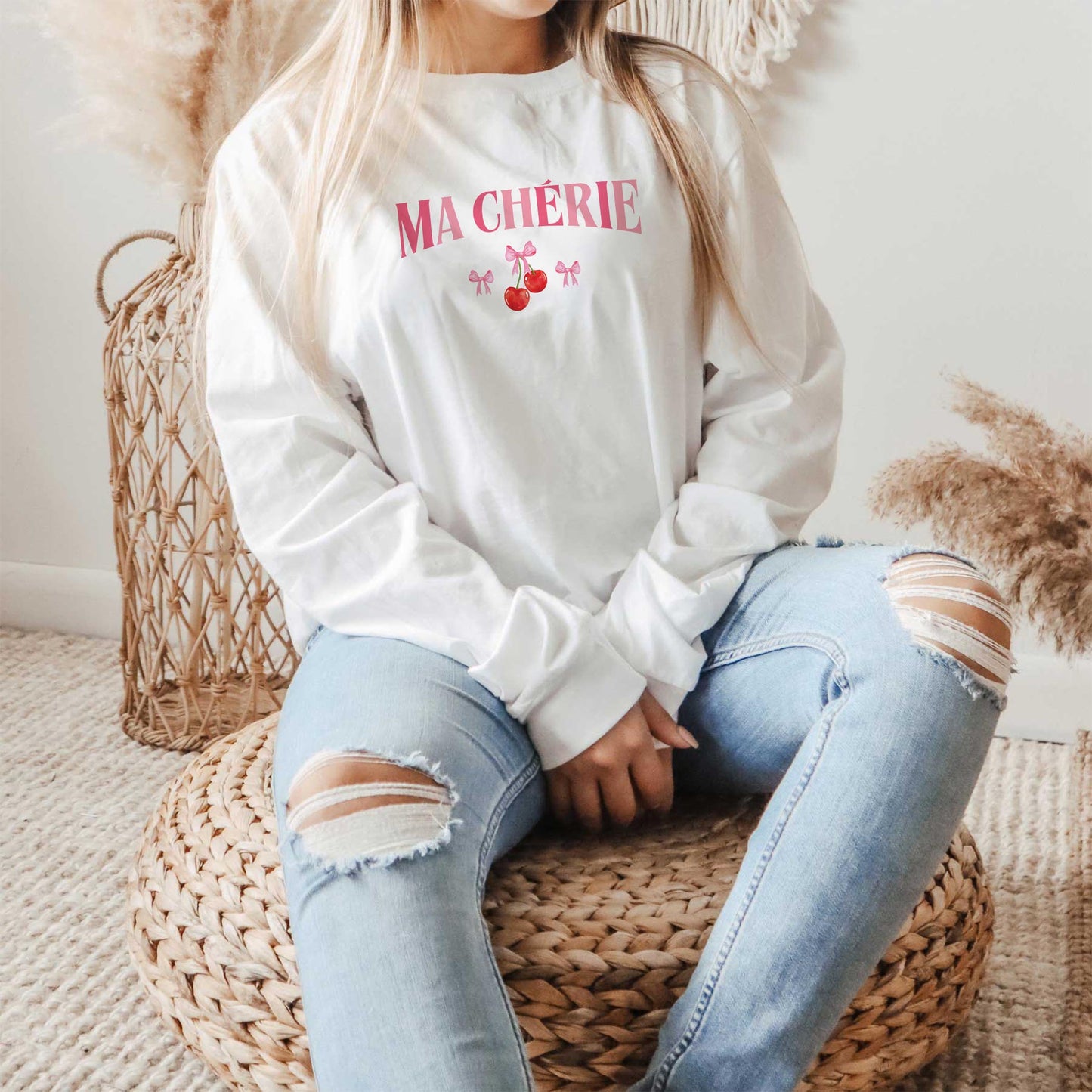 Long Sleeve T-Shirt White-Ma Chérie