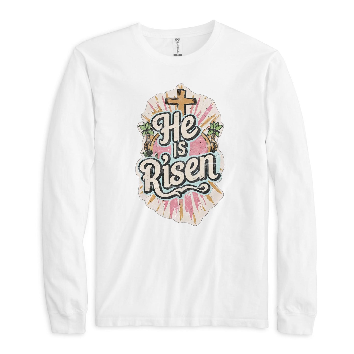 Long Sleeve T-Shirt White-He Is Risen