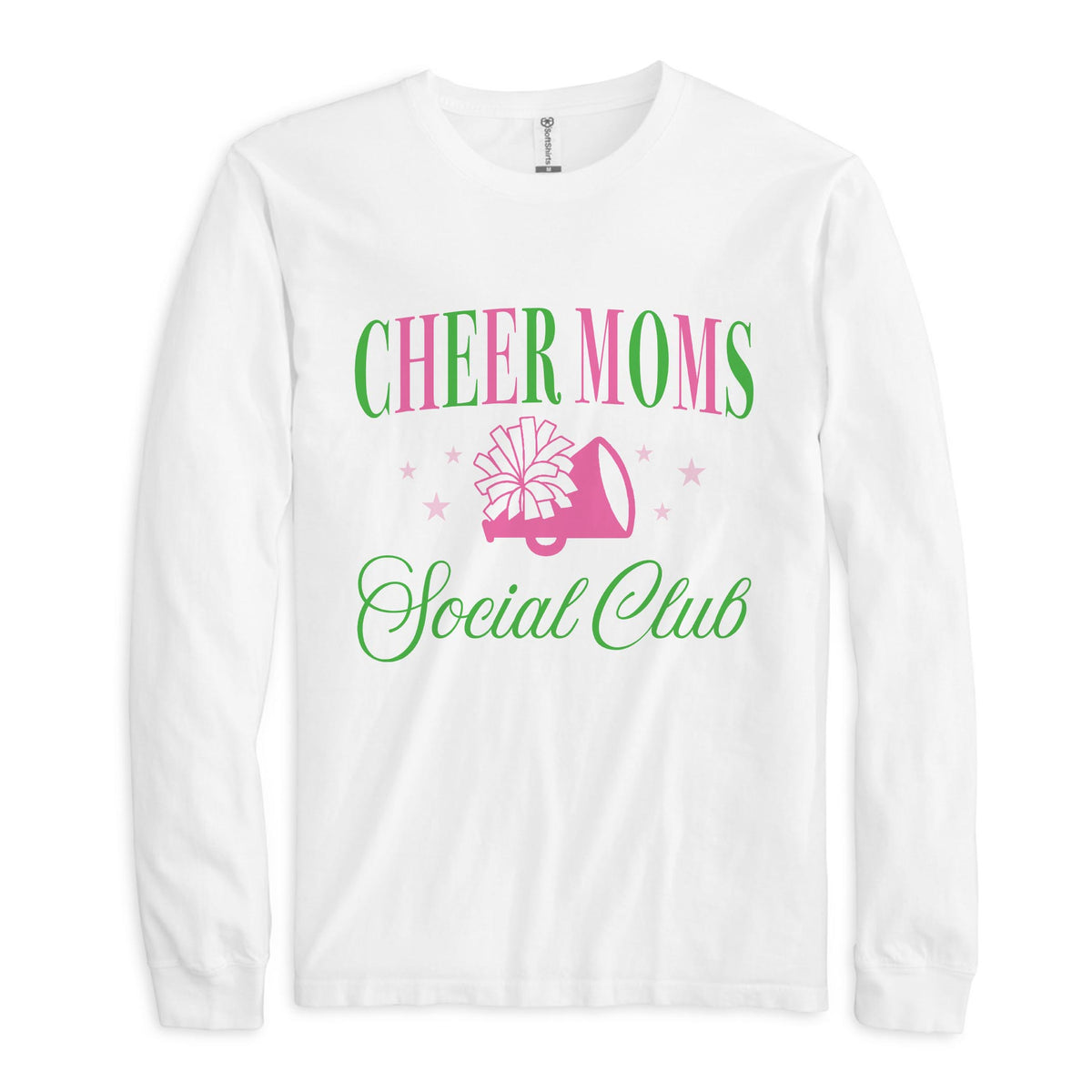 Long Sleeve T-Shirt White-Cheer Moms Social Club -0